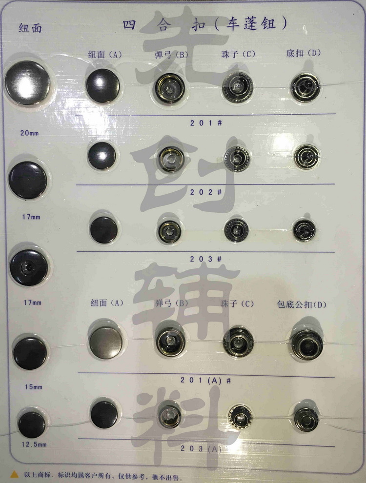 四合扣（车蓬钮）